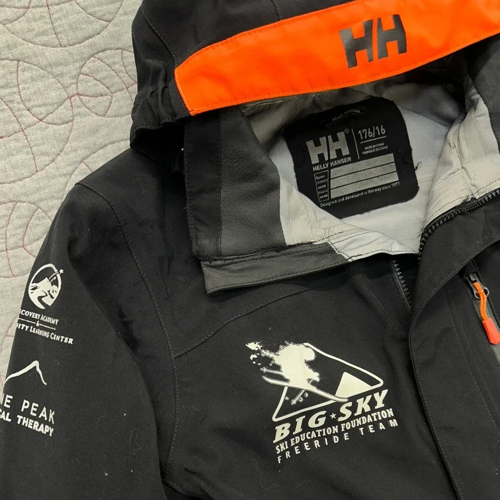 Helly Hansen Shell Jacket Black Junior Springbok / Kids 16